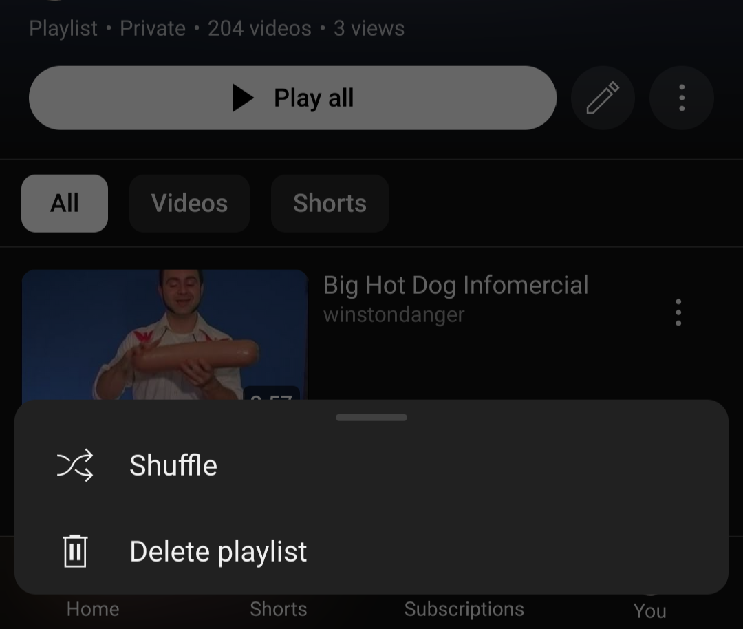 Save videos pop-up